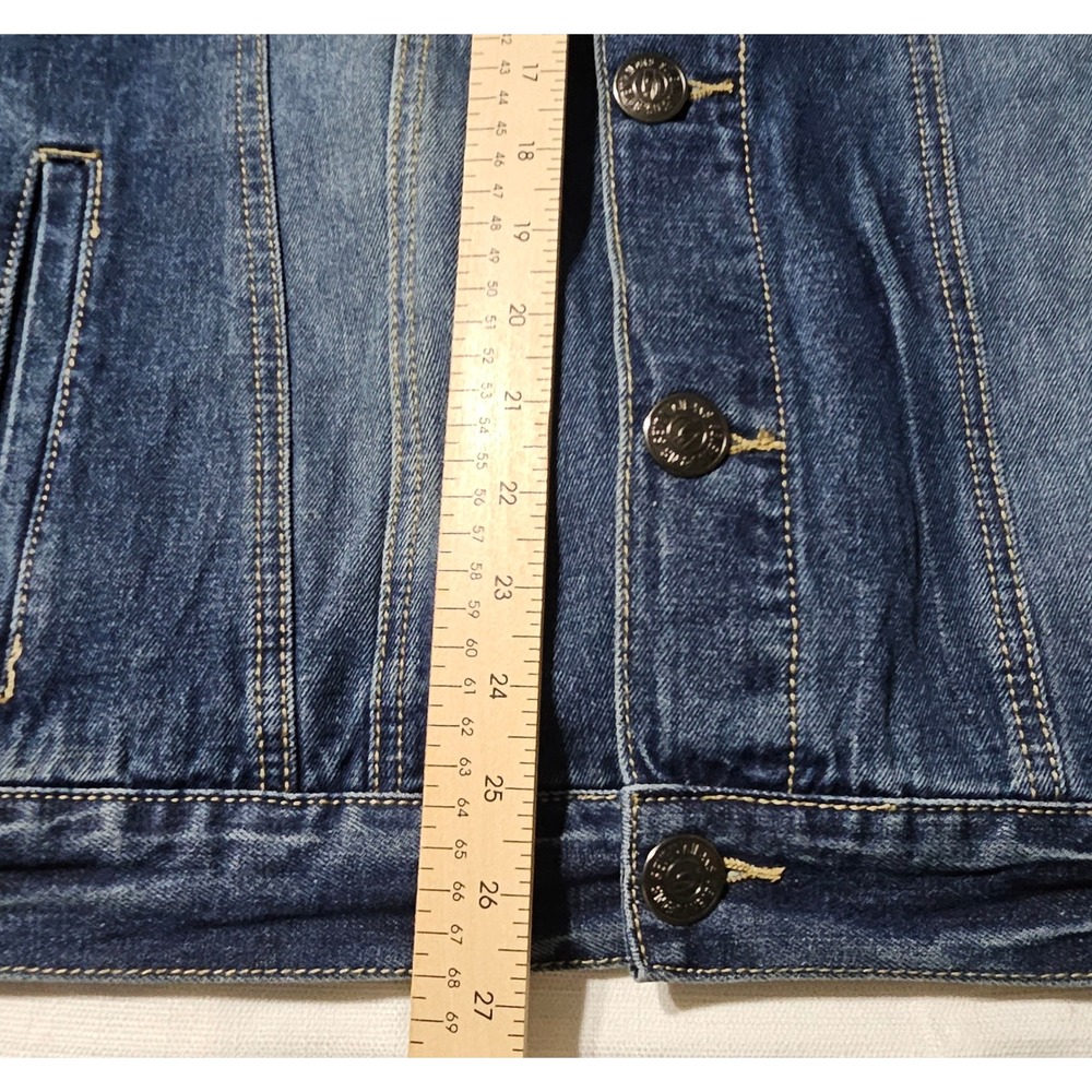 De Leon USA‎ Denim Vest Blue Graphic No Justice Rise to Greatness Mens Large - Picture 2 of 13